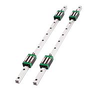 GooEquip Rail Linéaire Guide HGR20 500mm, 2Rail linéaire +4Blocs de Guidage 20-500mm roulements linéaires CNC pour les machines dautomatisation telles que les routeurs CNC bricolage les tours les