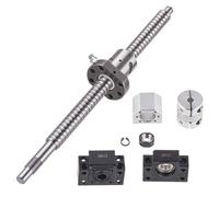 GooEquip SFU1605 Vis à billes, 1500 mm, en acier inoxydable, avec support BK12 / BF12, boîtier d'écrou DSG16H et kit d'embrayage, pièces CNC