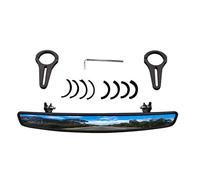 GOOFIT 15" Large Centre De Vue Arrière Miroir Convex Design Avec 1.75" Joint En Caoutchouc De Pince Remplacement pour UTV Ranger RZR 570 800 900 1000 XP ATV Talon Black