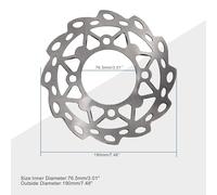 GOOFIT 190mm Plaque Frein à Disque Remplacement pour 110cc 125cc Apollo Dirt Bike