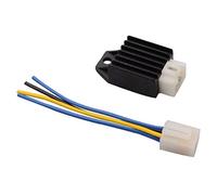 GOOFIT 4 Broches Régulateur Rectifieur de Voltage avec 4 Fils Remplacement pour Moto VTT Scooter Mobylette Go Kart