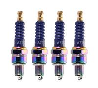 GOOFIT 4 pièces Bleu A7TC Bougie Allumage Remplacement pour 50cc 70cc 90cc 110cc 150 Mobylette Go Kart ATV Scooter