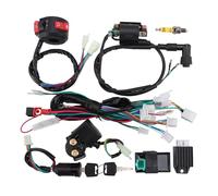 GOOFIT 50cc 125cc Full Electrics Câblage Redresseur de Bobine CDI ATV Solénoïde Bougie d'allumage Remplacement pour Moto ATV UTV Quad Pit Dirt Bike Go Kart