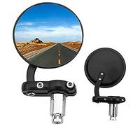 GOOFIT 7/8 22mm Aluminum Round Motorcycle Rear View Side Mirror Accessories Handlebar Mirror Rearview Mirror Remplacement pour ATV Quad Scoter Scooter Mirrors Most