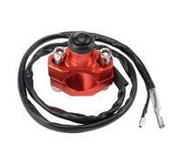 GOOFIT 7/8" 22mm Guidon 2 fils CNC Kill Stop Switch Remplacement pour YZ250 YZ450 WR250 WR450 VTT Scooter Quad Moped Dirt Bike Orange