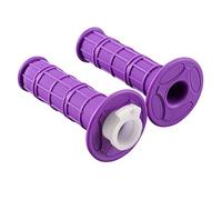 GOOFIT 7/8" 22mm La Couleur Violette(Ligne de soupape Blanche Incluse) CNC Distorsion Avancée Poignées Caoutchouc Groupe Remplacement pour 50cc-250cc Dirtbike Go Karts Atvs Scooters Pitbike