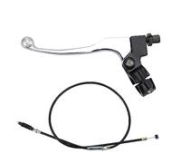 GOOFIT 7/8" Guidon argent moto tout-terrain support de levier de frein gauche 36.61" câble d'embrayage remplacement du levier d'embrayage pour 50cc 70cc 90cc 110cc 125cc Dirt Bikes Pit Bike