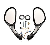 GOOFIT 8mm Noir clair Rétroviseur latéraux latéral miroir avec Clignotant Moto Remplacement pour GY6 50cc 125cc 150cc 250cc Scooter cyclomoteur Miroir de Vue arrière moto avec