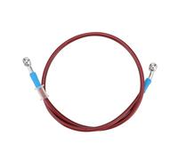 GOOFIT 90cm 35.43" M10 Frein Moto Tube Haute Pression Acier Inoxydable Fin Remplacement pour Pitbike Moped ATV Quad Motor Scooter Go Kart Rouge