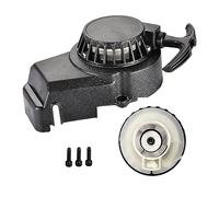 GOOFIT Alliage Noir DéMarrage par Traction DéMarreur De Recul Engrenage en MéTal 2 Temps Remplacement pour 47cc 49cc Voiture Tout Terrain Mini Sac De Plage Moto ATV UTV Quad Pit Dirt Bike Go Kar