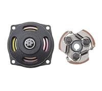 GOOFIT Assemblage de Tambour d'embrayage de boîte à 6 Dents avec Kit de Disque d'embrayage Remplacement pour 2 Temps 47cc 49cc Pocket Dirt Bike Mini ATV Quad Scooter