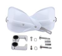 GOOFIT Blanc 22mm Main Gardes Brosse Bar handbrush Poignée Barre Guidon Protection sécuritaire Remplacement pour Offroad Pit Dirt Bike Moto Motocross Scooter ATV Go Kart