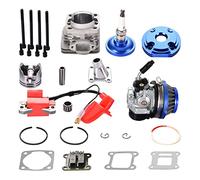 GOOFIT Bleu 44-6 Kit De Piston De Cylindre De Gros Alésage Avec Bobine d'Allumage De Filtre d'Air De Carburateur Remplacement pour 43cc 47cc 49cc Pocket Bike Atv Quad Mini Motocross