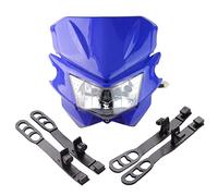 GOOFIT Bleu de la saleté Remplacement pour Moto vélo Supermotard Phare Avant avec carénage lumière Lampe Frontale Universel Remplacement pour KX125 KX250 KXF250 kxf450 klx200 KLX250 klx450