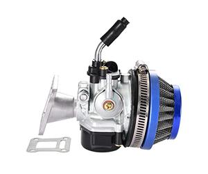 GOOFIT Blue 2 Temps Carburateur En Fibre De Carbone Entrée d'Air Filtre Kit Remplacement Pad Kit 47cc 49cc Beach Truck