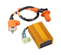 GOOFIT Bobine d'allumage AC avec boîte CDI à 6 Broches 50cc 125cc 150cca Convient Remplacement pour Le Scooter Chinois de Haute Performance Racing GY6