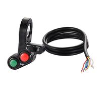 GOOFIT Bouton D'Interrupteur de Corne de Signal de Virage de Guidon 7/8" Remplacement pour Scooter Spotlight Electrombile Moped