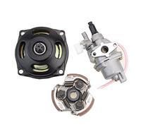 GOOFIT Carburateur avec boîte à engrenages Clutch Pad Remplacement pour 2 course 47cc 49cc Pocket Bike Mini Scooter