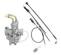 GOOFIT carburateur Carb Throttle Choke Câble Set Remplacement pour PW50 1981-2009 Moto