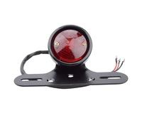 GOOFIT Chrome Remplacement pour Moto Noir Frein arrière Tail Light avec indicateur intégré Tour Signal de Secours Rouge Lampe Remplacement pour vélo Remplacement pour ATV