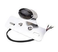 GOOFIT Chrome Remplacement pour Moto Noir Frein arrière Tail Light avec Tour signaux intégré Indicateur de Lampe Remplacement pour vélo Remplacement pour ATV
