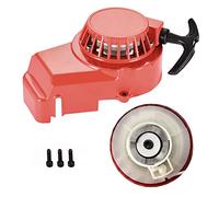 GOOFIT Démarreur De Remontage En Alliage De Moto Remplacement pour 2 Stroke 43cc 47cc 49cc ATV Mini Dirt Bike Scooter Brush Cutter Water pump Red
