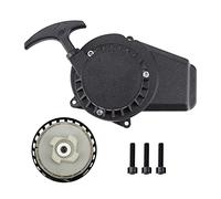 GOOFIT Démarreur en Aluminium Pédales de démarrage et pièces Noir Facile À Tirer À Rivet Remplacement pour 47CC 49cc Engrenage 2 Temps Boucle Pocket Bike Dirt Bike