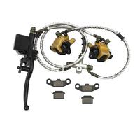 GOOFIT Ensemble d'Étrier De Maître Cylindre De Frein à Disque Avant Avec Plaquettes De Frein Remplacement pour Chinese 50cc 70cc 90cc 110cc 125cc ATV Quad