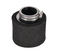 GOOFIT Filtre à Air 45 mm - Double Mousse de Nettoyage - Noir - Bouche Droite - Pour Moto 50-125 cc, Kart, VTT, Quad, Scooter, Course
