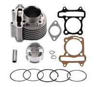 GOOFIT kit 57.4mm Chemises de Cylindre alésage Cylindre avec Piston Remplacement pour Moteur 4 Temps GY6 150cc 157qmj 152QMI Chinese Installed Scooter Moped Parts Mobylette taotao quads ATV