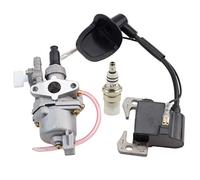 GOOFIT L7T Spark Plug 13mm Carburateur Bobine d'allumage Remplacement pour 2 Courses 47cc 49cc Pocket Bike