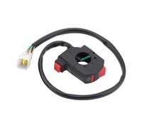 GOOFIT Moto CB 22mm 7/8" on Off Contrôleur Contrôle Guidon Phare Signal Lumière Bouton Monté Interrupteur avec Prise Étanche Remplacement pour ATV Dirtbike Go Kart Scooter PitBike