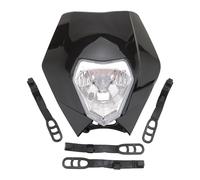 GOOFIT Noir 12V 35W S2 Dirt Bike Motocross Super Moto Moto phare phare Indicator panneau Lampshade Bicycle Cafe Racer ATV Motorcycle Dirt Bike Éclairage Phares avant Couvercle Halogène Indicateur remplacement pour Carénage