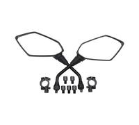 GOOFIT Noir 8mm 10mm M10 M8 Moto Rétroviseur Latéral 360 Degrés de Rotation Installez L'adaptateur à Vis Avec 7/8"Guidon de Montage Remplacement pour UTV Moped ATV Scooter Quad Pit DirtBike