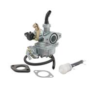 GOOFIT PZ19 19mm Carburateu +Interrupteur Bouchon D'huile Câble+Tube+Filtre À Huile+Caoutchouc Bois Mat+Papier Mat Remplacement pour 50cc 70cc 90cc 110cc 125cc Quad ATV Go Kart Scoooter Moped