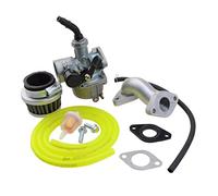 GOOFIT PZ19 Carburateur avec Filtre à air Carburateur Rebuild Kit Remplacement pour XR CRF 50cc 70cc 90cc 110cc 125cc Mobylette ATV Taotao Sunl Roketa Baja Kazuma Jaune
