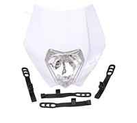 GOOFIT S2 12V 35W Lampe De tête Lumière De Carénage De Phare Halogène De Moto Remplacement pour Super moto Dirt Bike Moter White