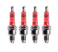 GOOFIT Set De 4 PièCes A7tc Bougie à 3 éLectrodes Remplacement pour 50cc 70cc 90cc 110cc ATV 150 Moped Go Kart Scooter High Performance Spark Plug