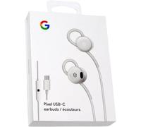 Google Écouteurs filaires USB-C, Ajustement Confortable, Commandes en Ligne, Compatible avec Les téléphones de Type C - Blanc (Vente au détail)