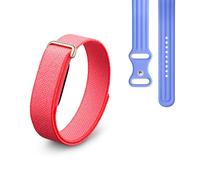 Google Fitbit Air - Moniteur d'activité Physique sans écran avec Suivi des activités Sportives - Compatible avec iOS et Android - Rouge Framboise + Bracelet Sport Fitbit Air - Lavande, S