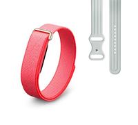 Google Fitbit Air - Moniteur d'activité Physique sans écran avec Suivi des activités Sportives - Compatible avec iOS et Android - Rouge Framboise + Bracelet Sport Fitbit Air - Brume, S