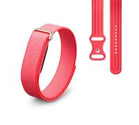 Google Fitbit Air - Moniteur d'activité Physique sans écran avec Suivi des activités Sportives - Compatible avec iOS et Android - Rouge Framboise + Bracelet Sport Fitbit Air - Rouge Framboise, S