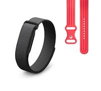 Google Fitbit Air - Moniteur d'activité Physique sans écran avec Suivi des activités Sportives - Compatible avec iOS et Android - Noir Volcanique + Bracelet Sport Fitbit Air - Rouge Framboise, S