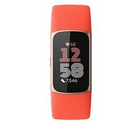 Fitbit Bracelet connecté Charge 6, Suivi fréquence cardiaque, Capteur EDA, 40 modes, Or rose/Corail