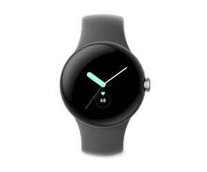Google Montre connectée Pixel Watch LTE 41 mm argent avec bracelet charbon
