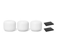Google Nest AC2200 - Routeur maillé WiFi avec 2 points, assistant Google intégré, lot de 3, neige - Couverture pour toute la maison jusqu'à 500 m², plusieurs flux 4K, prend en charge 200 appareils