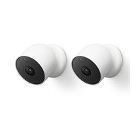 Google Nest Cam (Lot de 2) - Caméra de sécurité Intelligente pour intérieur et extérieur, Blanc