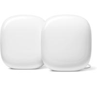 Google Nest Wifi Pro - Wi-Fi 6E - Système Wi-Fi fiable pour la maison avec un débit rapide et le Wi-Fi dans chaque pièce - Routeur pour réseau Wi-Fi maillé - Neige, x2 GA03689-EU