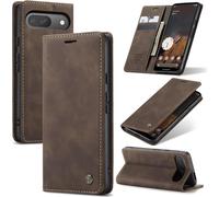 Google Pixel 10 Pro 5g Case, Premium Leather Flip Case Cover With Card Slot And Stand Function For Google Pixel 10 Pro 5g - Coffee