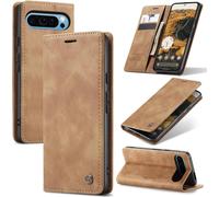 Google Pixel 10 Pro Xl 5g Case, Premium Leather Flip Case Cover With Card Slot And Stand Function For Google Pixel 10 Pro Xl 5g Brown